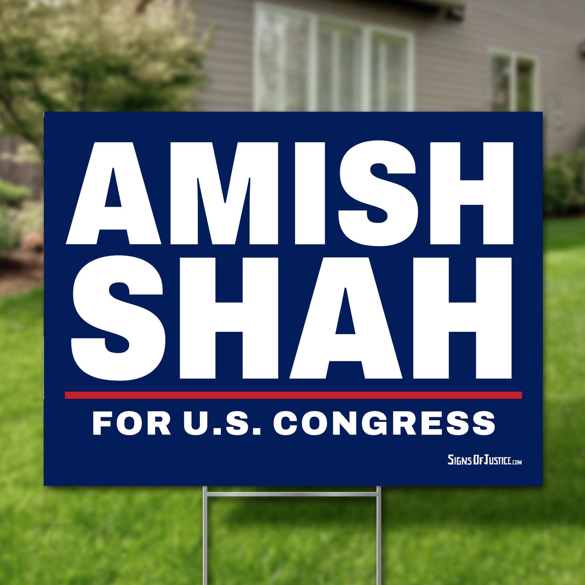 Amish Shah 24"x18" yard sign