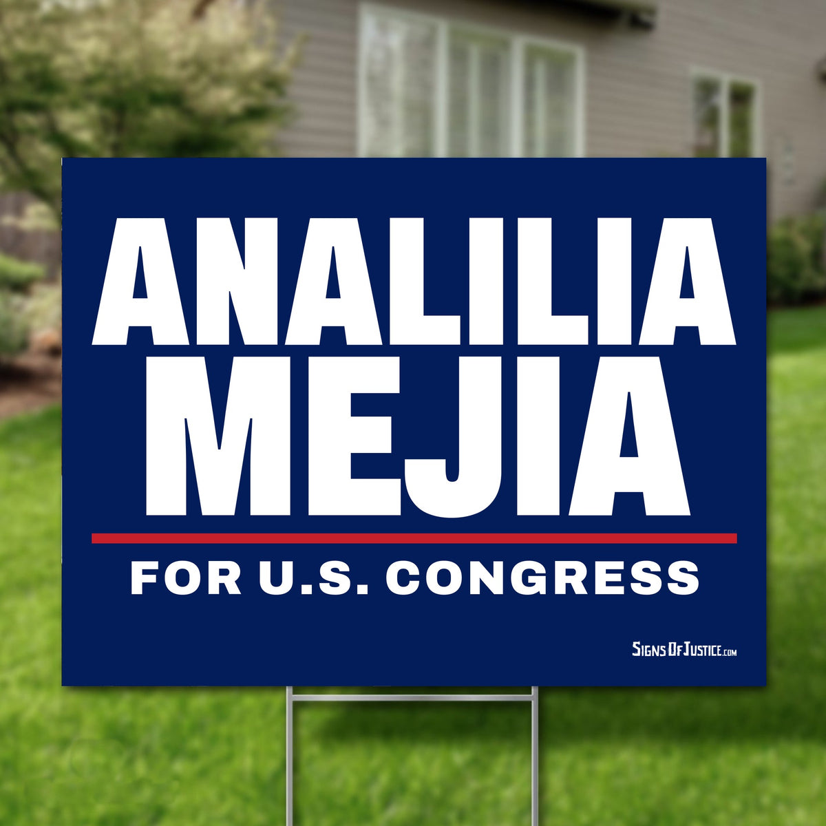 Analilia Mejia 24"x18" yard sign