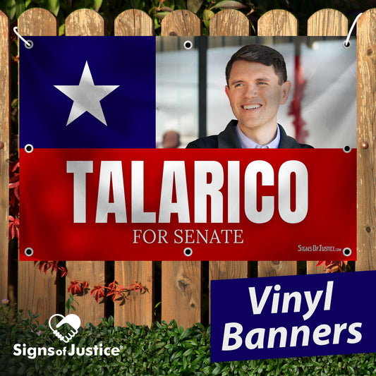 "Talarico for Senate ‘Texas Flag’" Vinyl Banner