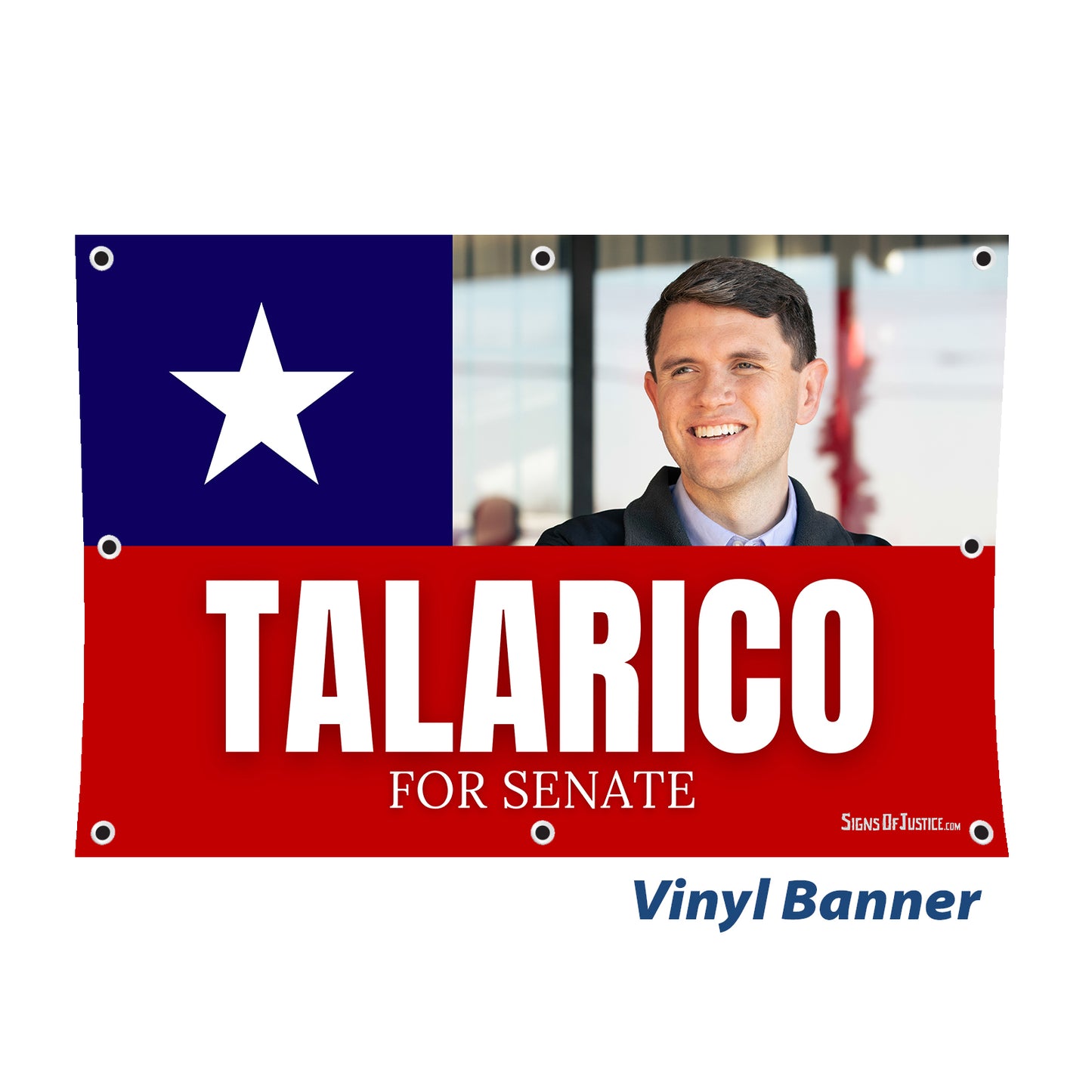 "Talarico for Senate ‘Texas Flag’" Vinyl Banner