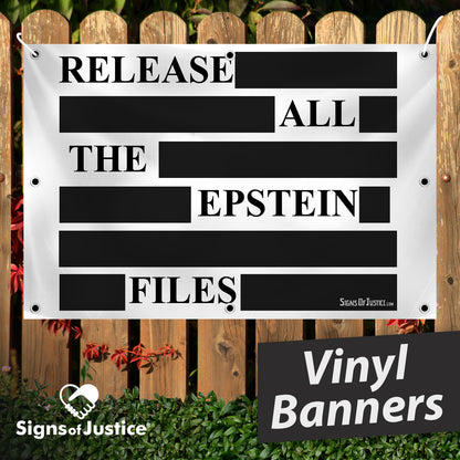 "Release the Files" Vinyl Banner
