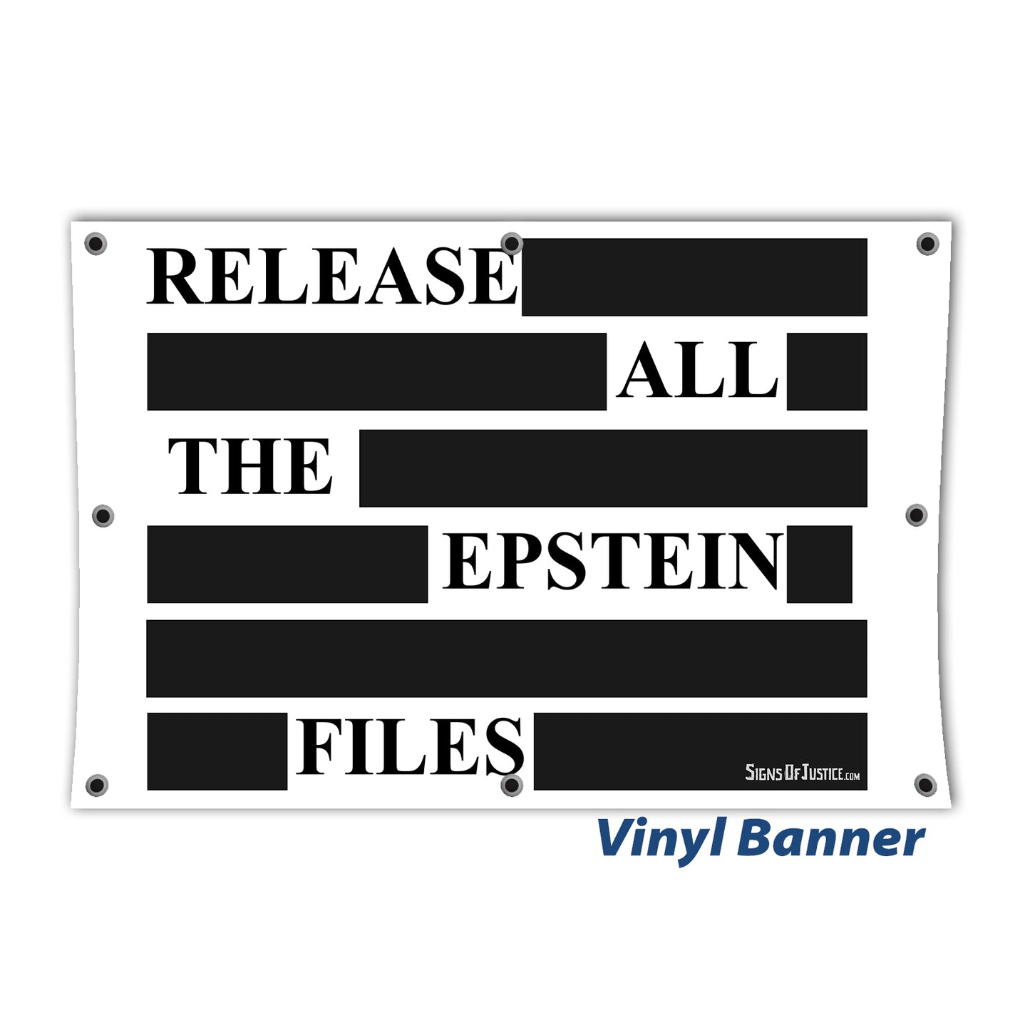 "Release the Files" Vinyl Banner