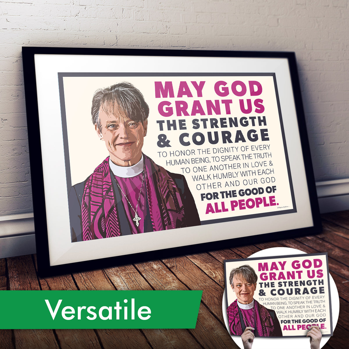 "Mariann Budde Bishop" Art Print or Protest Sign Pack