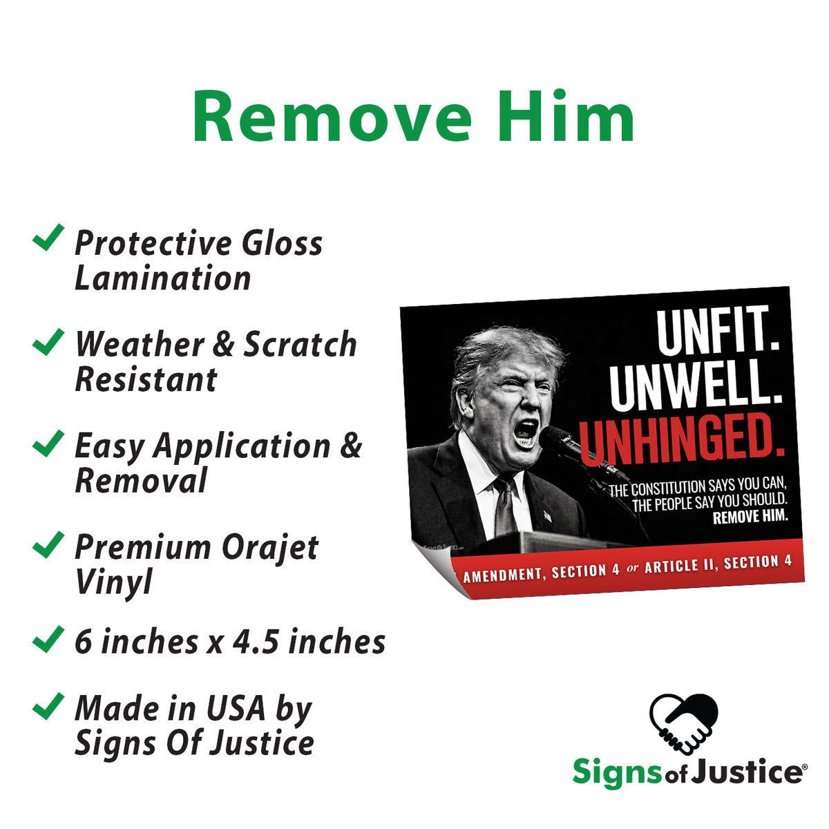 "Remove Him" Bumper Stickers