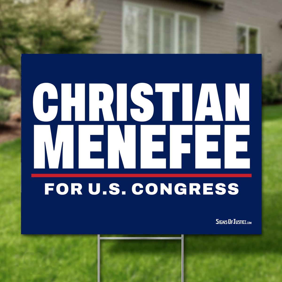 Christian Menefee 24"x18" yard sign