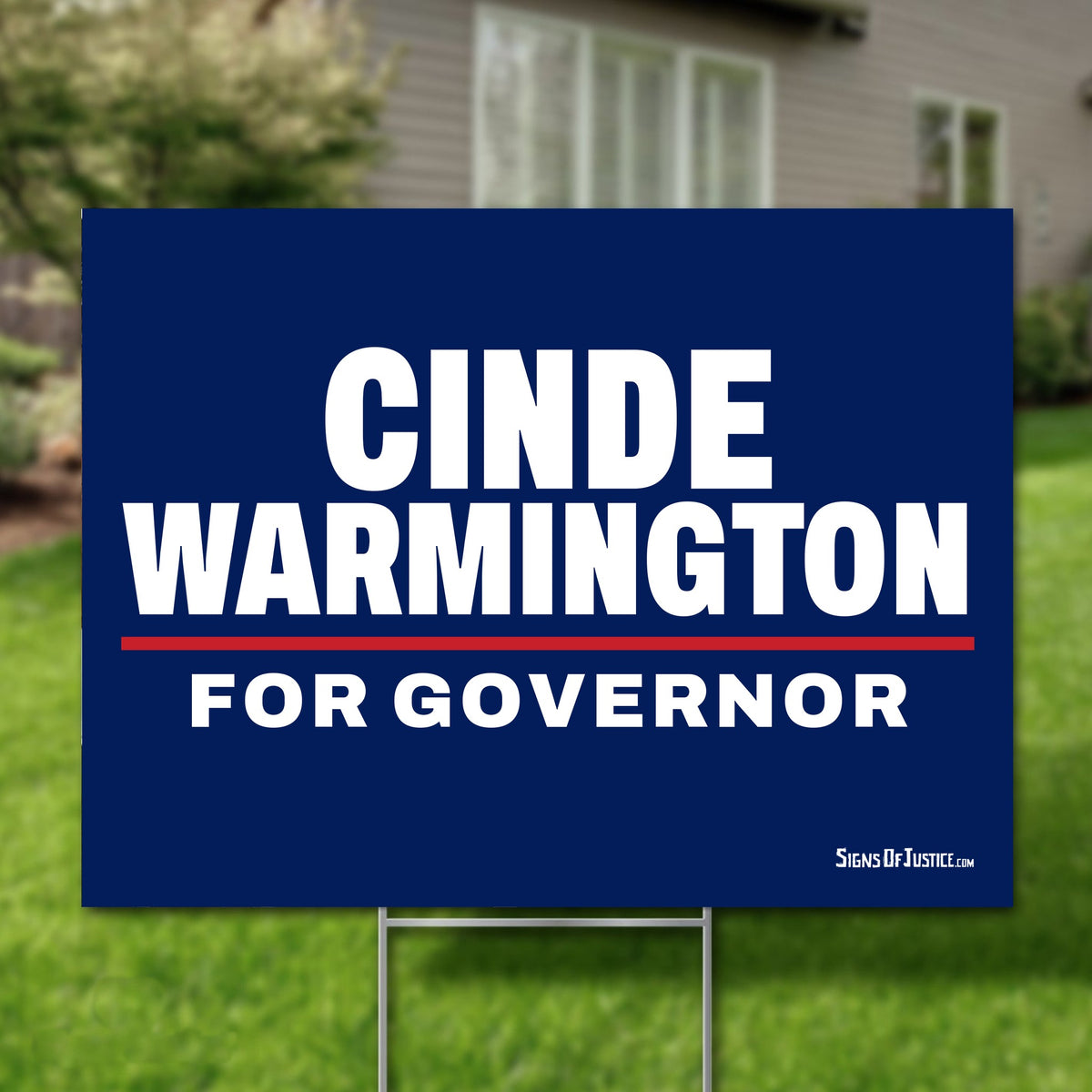 Cinde Warmington 24"x18" yard sign