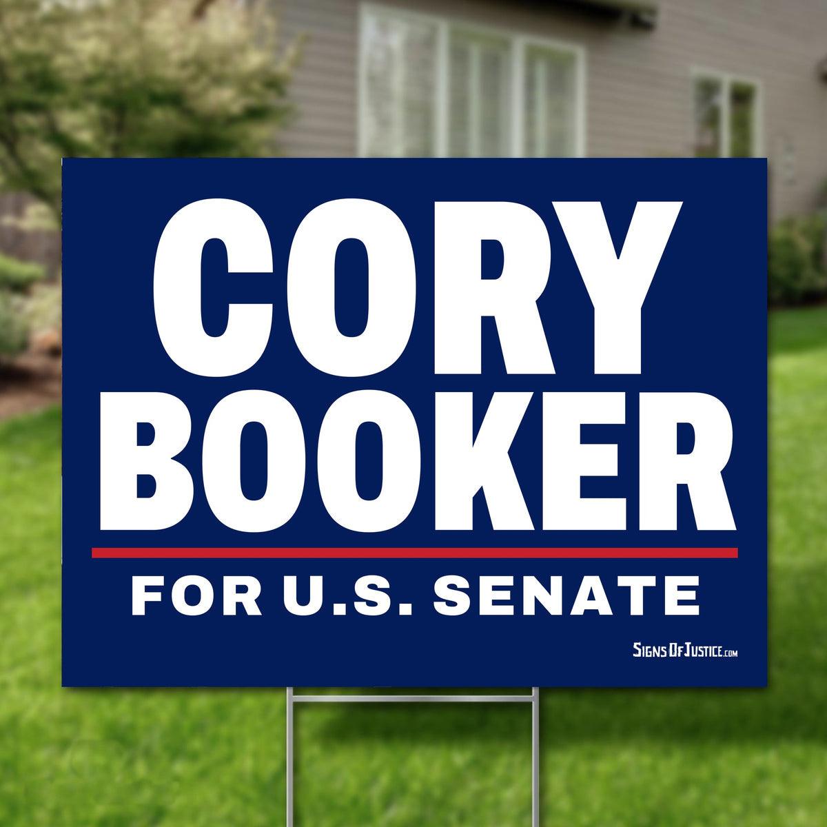 Cory Booker 24"x18" yard sign