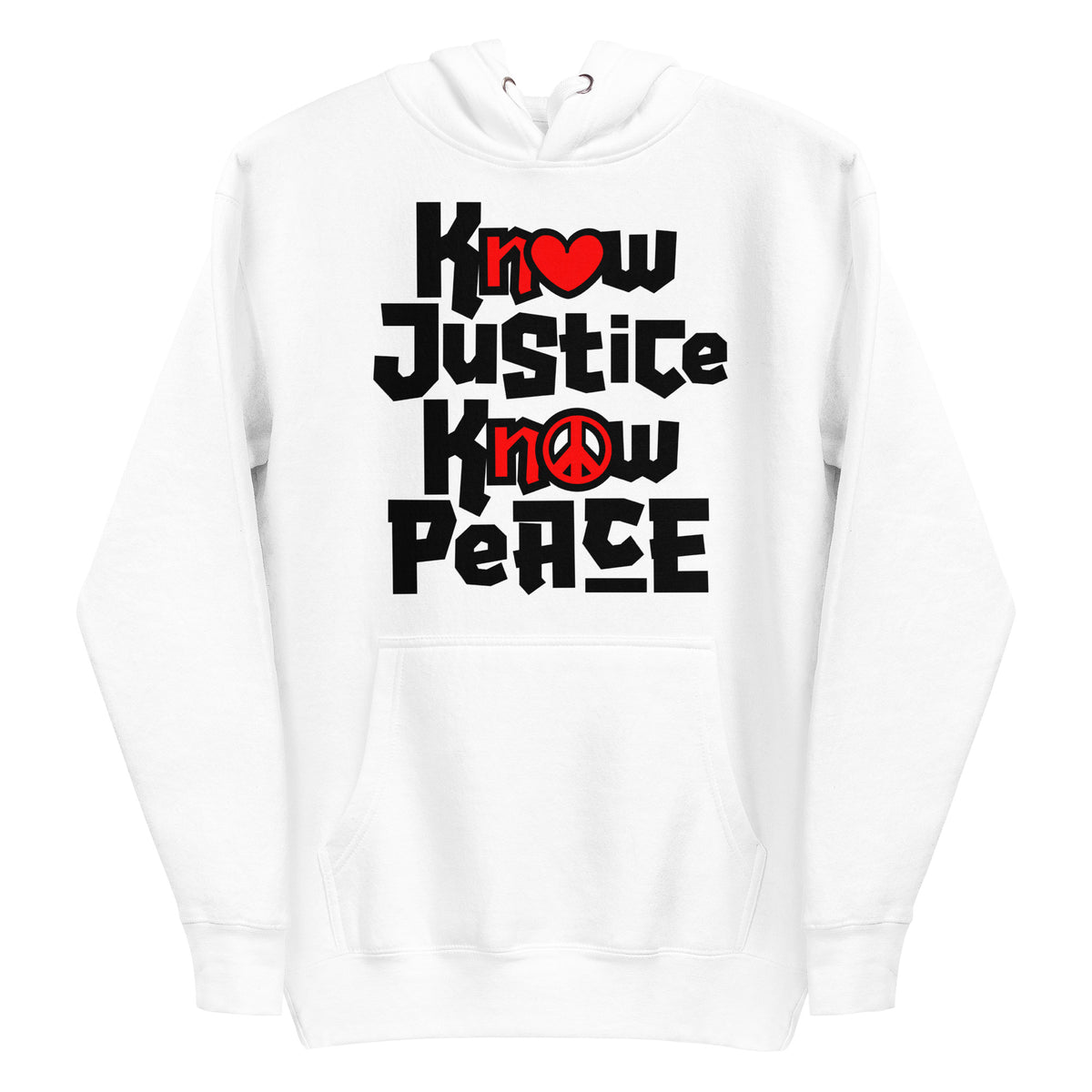 "Know Justice, Know Peace (Heart of Awareness)" Unisex Hoodie