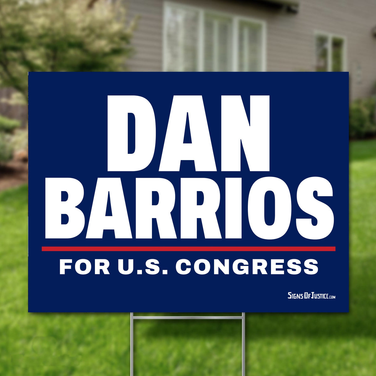 Dan Barrios 24"x18" yard sign