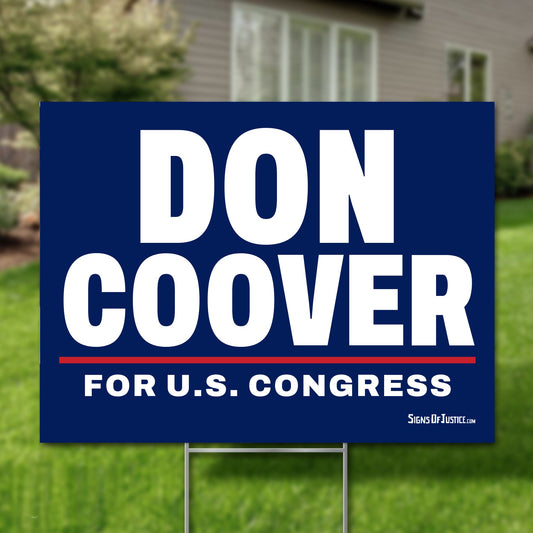 Don Coover 24"x18" yard sign