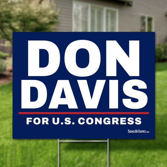 Don Davis 24"x18" yard sign