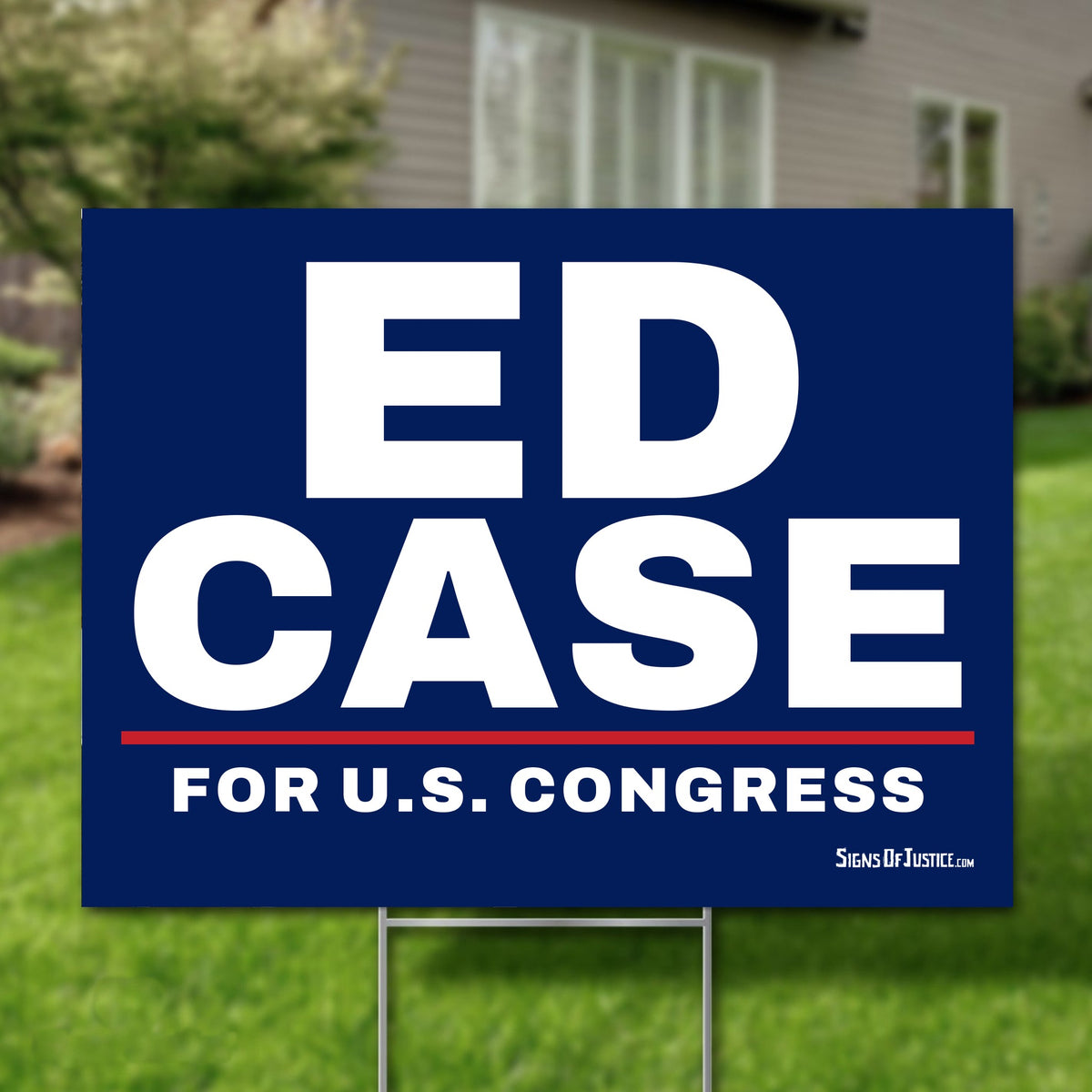Ed Case 16"x12" yard sign