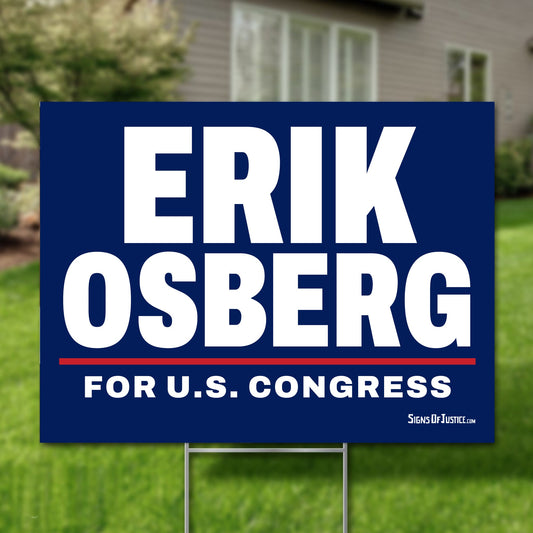 Erik Osberg 16"x12" yard sign