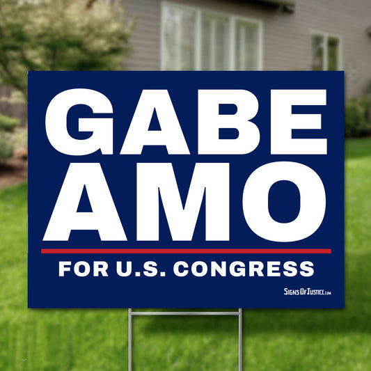 Gabe Amo 24"x18" yard sign