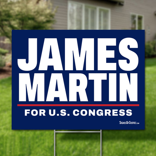 James Martin 16"x12" yard sign