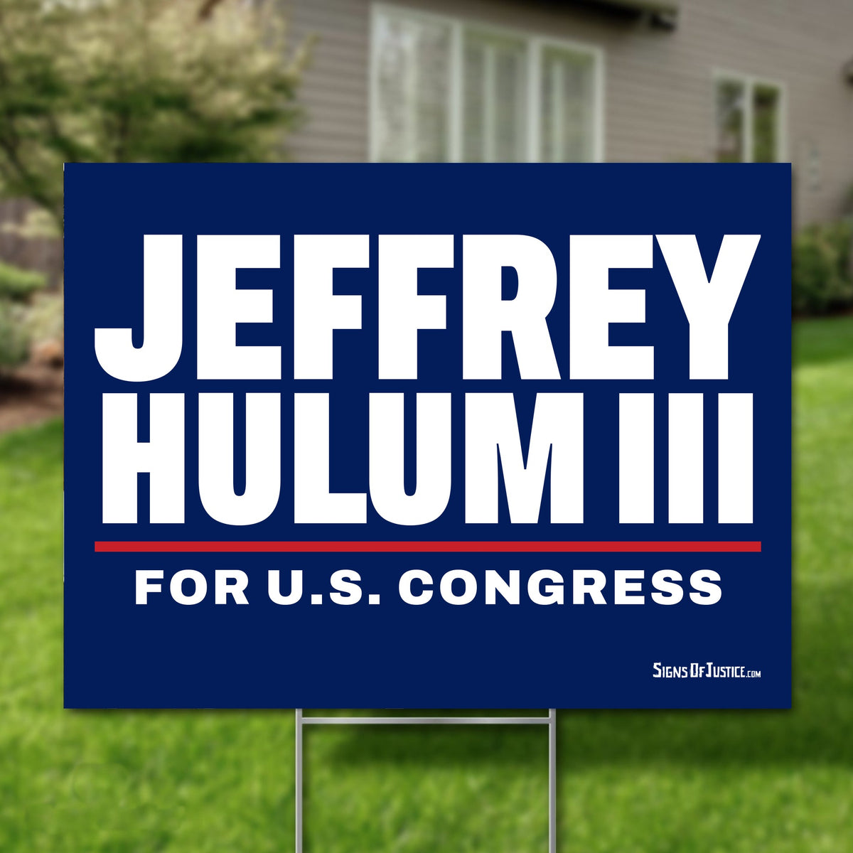 Jeffrey Hulum III 24"x18" yard sign