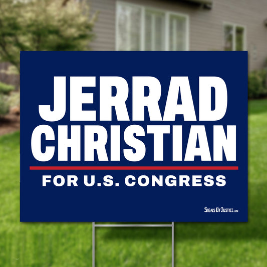 Jerrad Christian 24"x18" yard sign