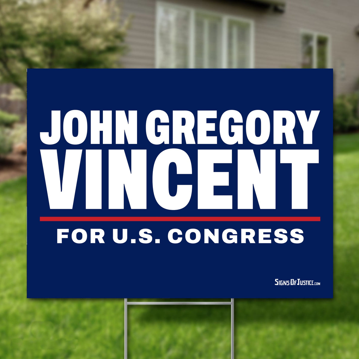 John Gregory Vincent 24"x18" yard sign