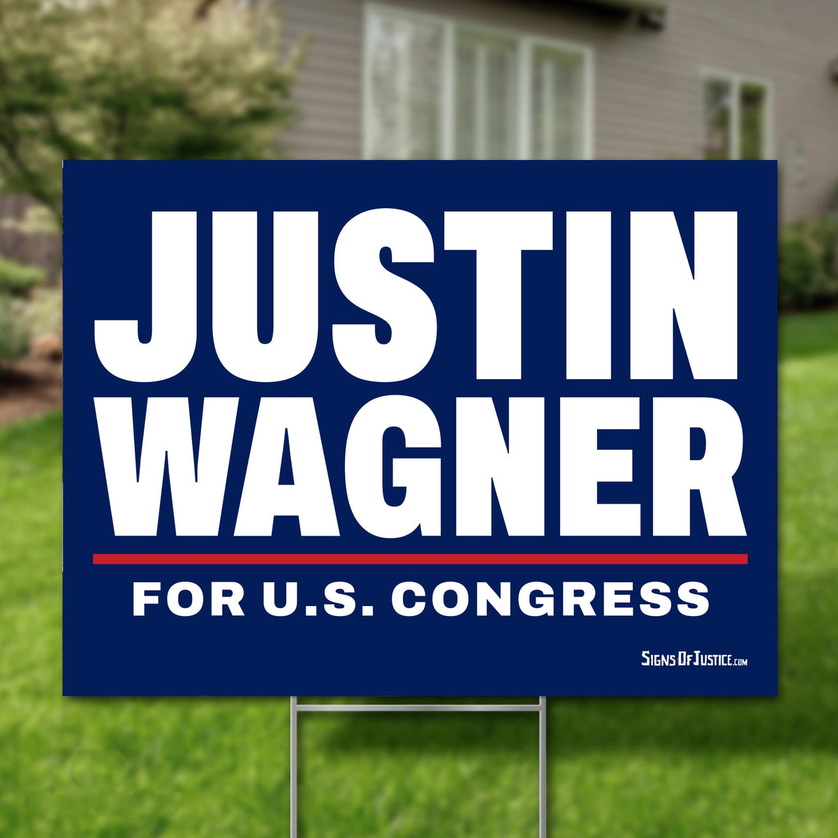 Justin Wagner 24"x18" yard sign