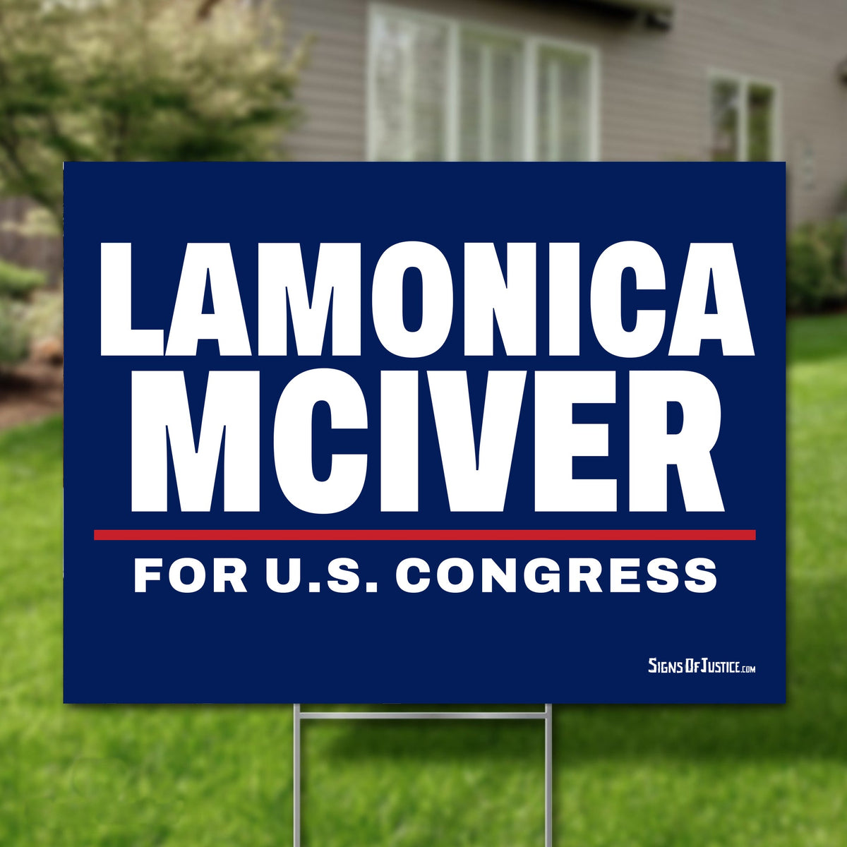 LaMonica McIver 24"x18" yard sign