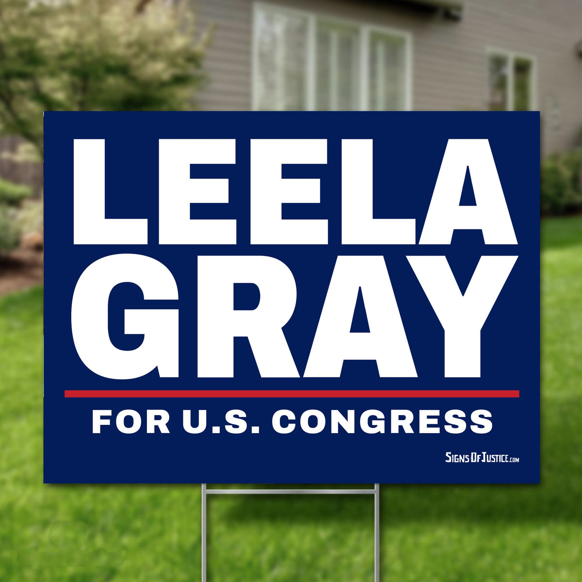 Leela Gray 16"x12" yard sign
