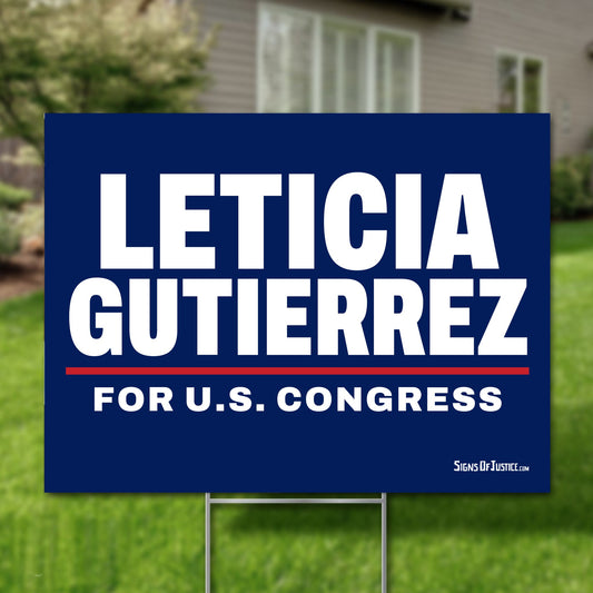 Leticia Gutierrez 24"x18" yard sign