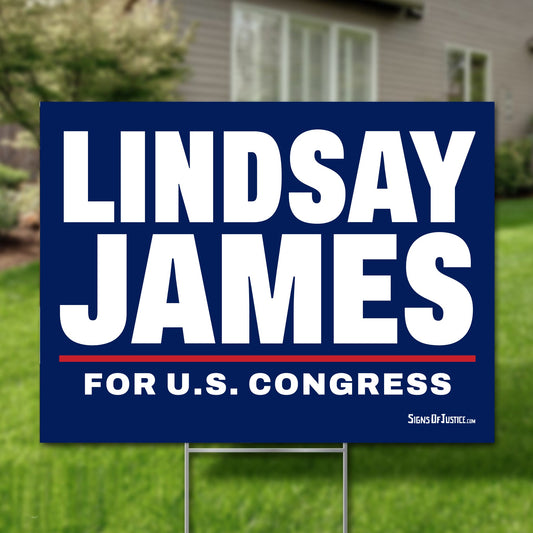 Lindsay James 24"x18" yard sign