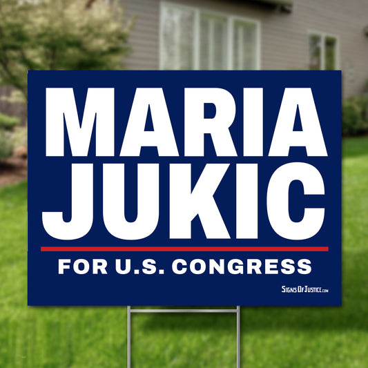Maria Jukic 24"x18" yard sign