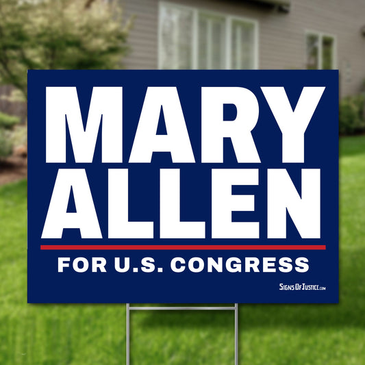 Mary Allen 24"x18" yard sign