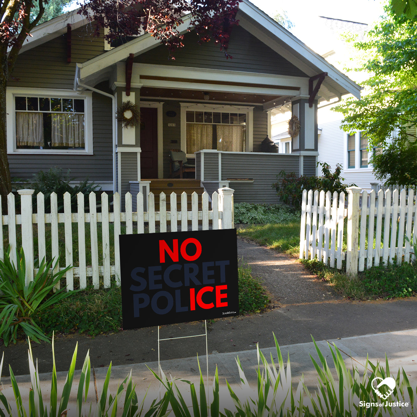 "NO SECRET POLICE" Yard Sign