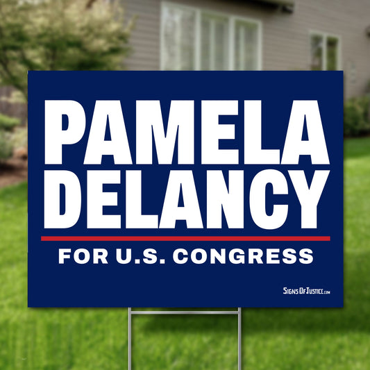 Pamela DeLancy 24"x18" yard sign