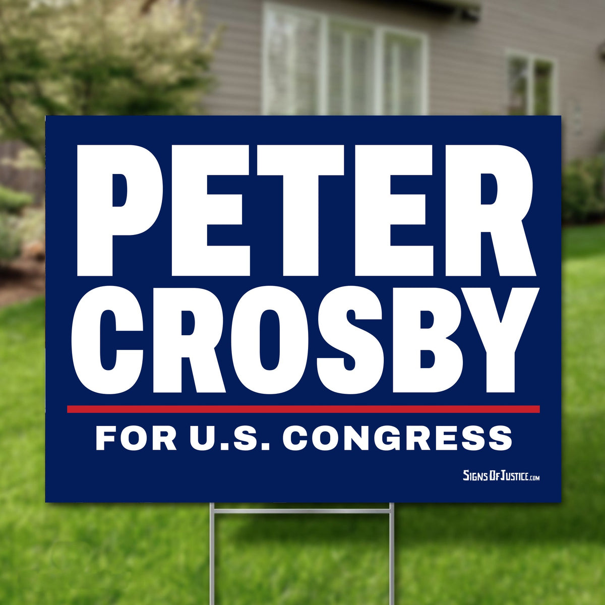 Peter Crosby 24"x18" yard sign