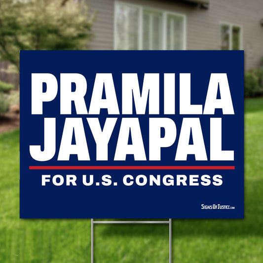 Pramila Jayapal 24"x18" yard sign
