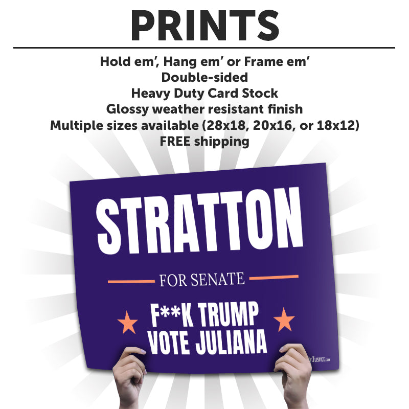 "Stratton For Senate" Cardstock Print