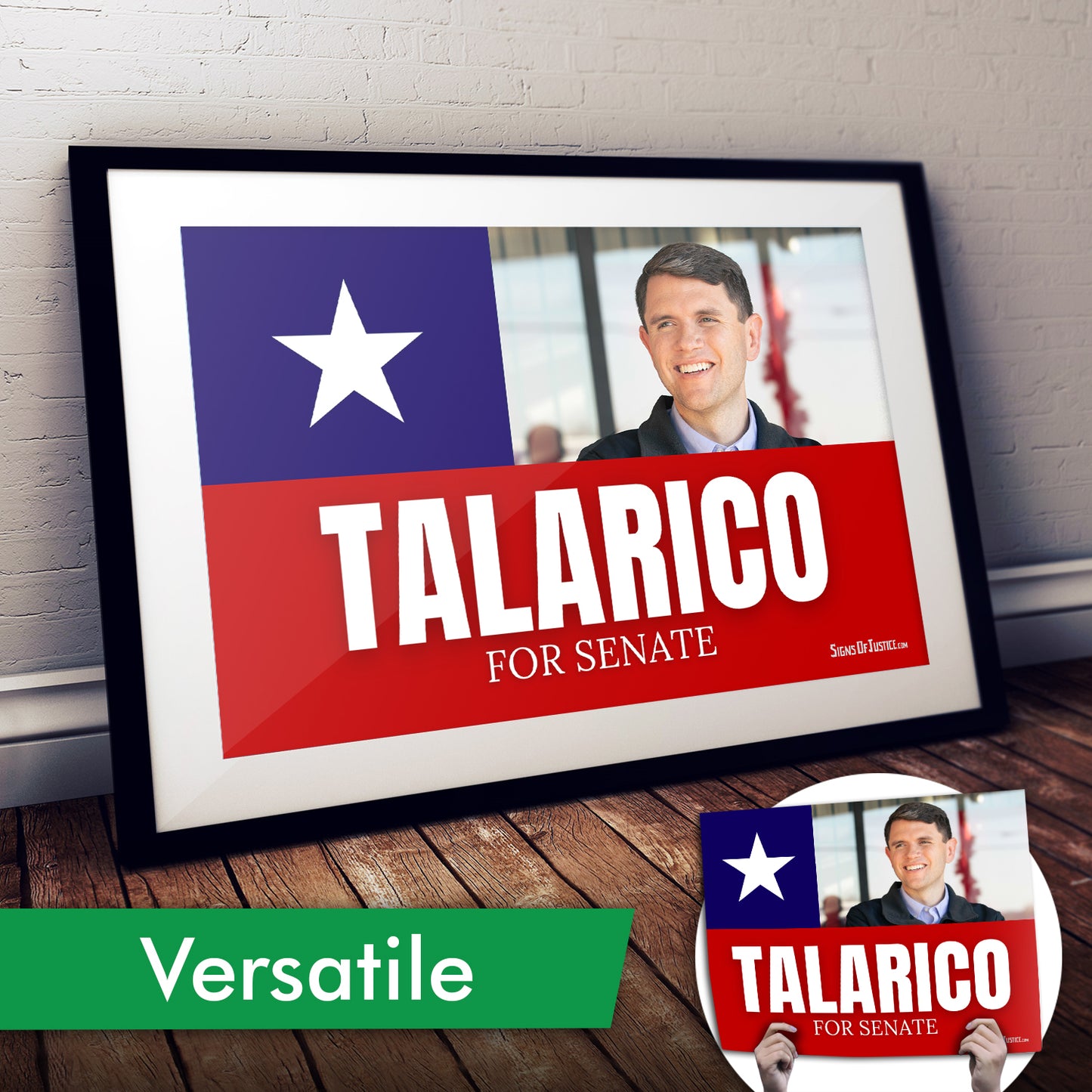 "Talarico for Senate ‘Texas Flag’" Cardstock Print
