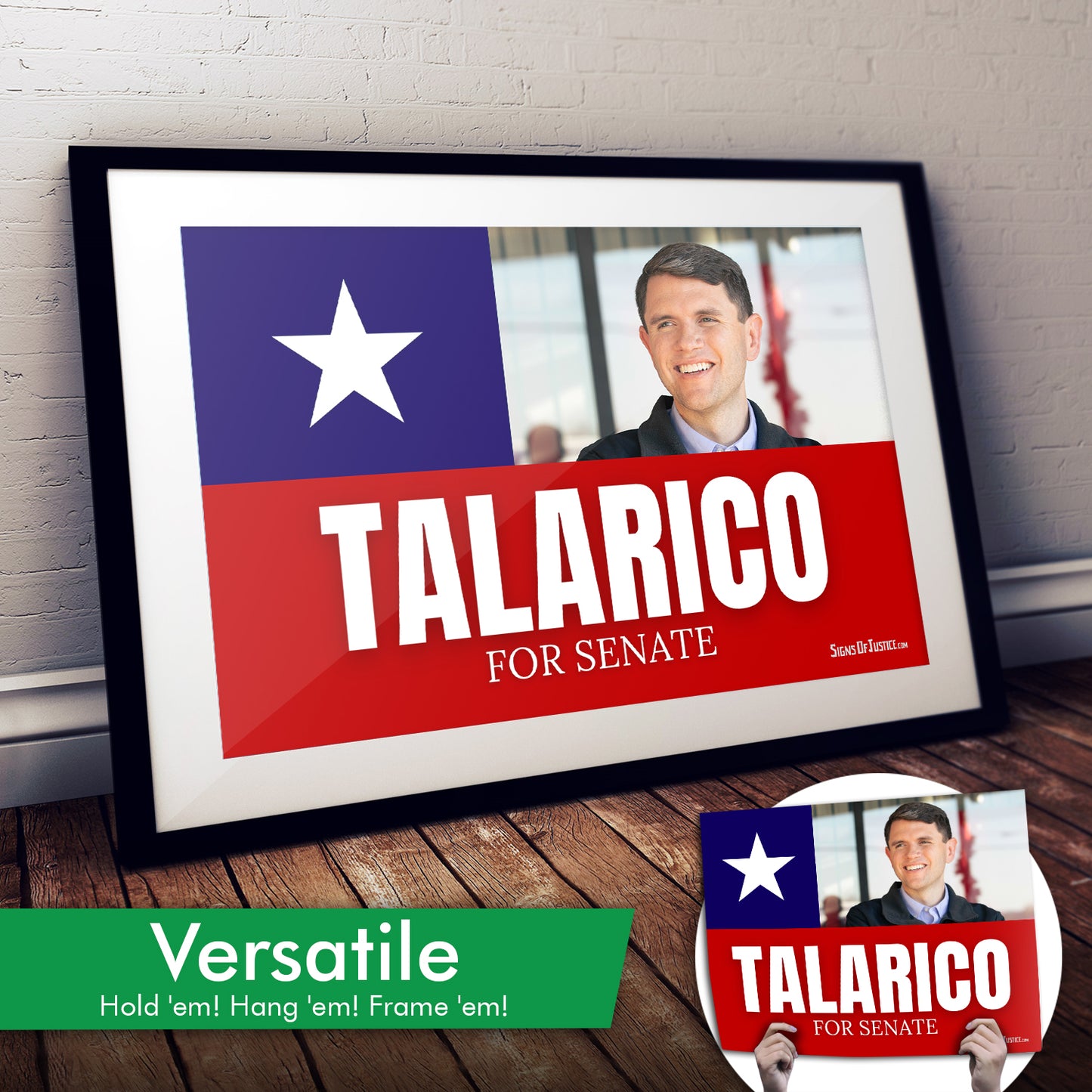 "Talarico for Senate ‘Texas Flag’" Cardstock Print