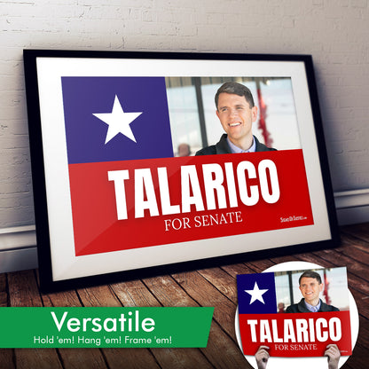 "Talarico for Senate ‘Texas Flag’" Cardstock Print