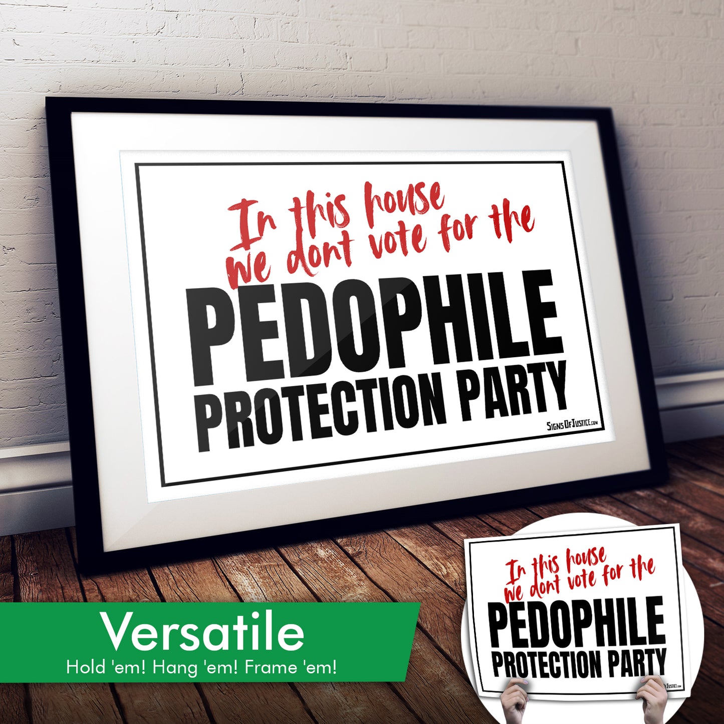 "We don't vote for the PPP" Cardstock Print