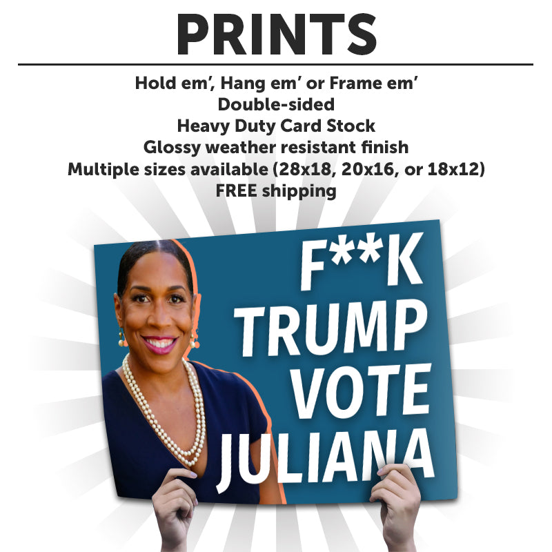 "Vote Juliana Stratton" Cardstock Print