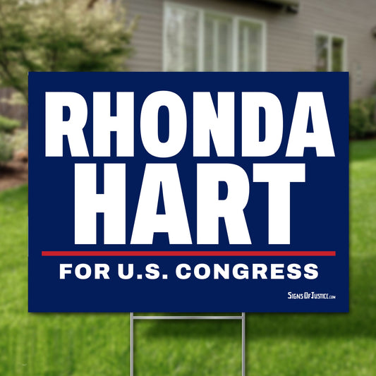 Rhonda Hart 24"x18" yard sign