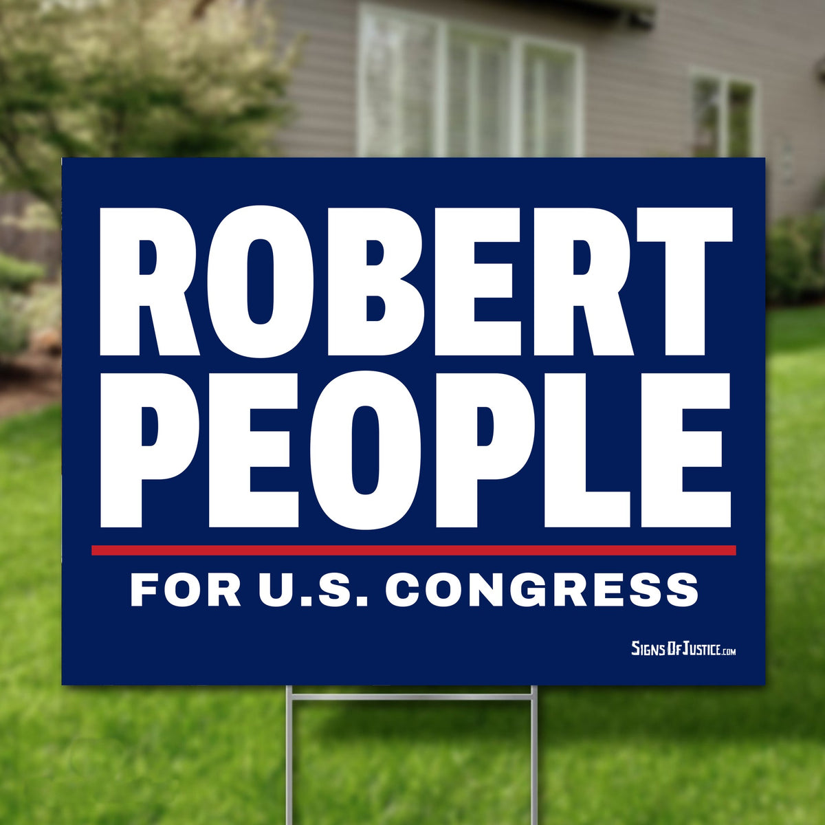 Robert People 16"x12" yard sign