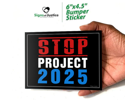 "STOP Project 2025" Bumper Sticker