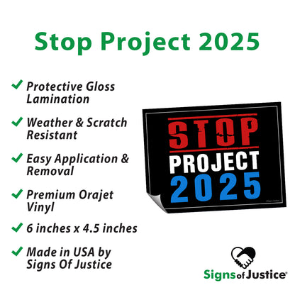 "STOP Project 2025" Bumper Sticker