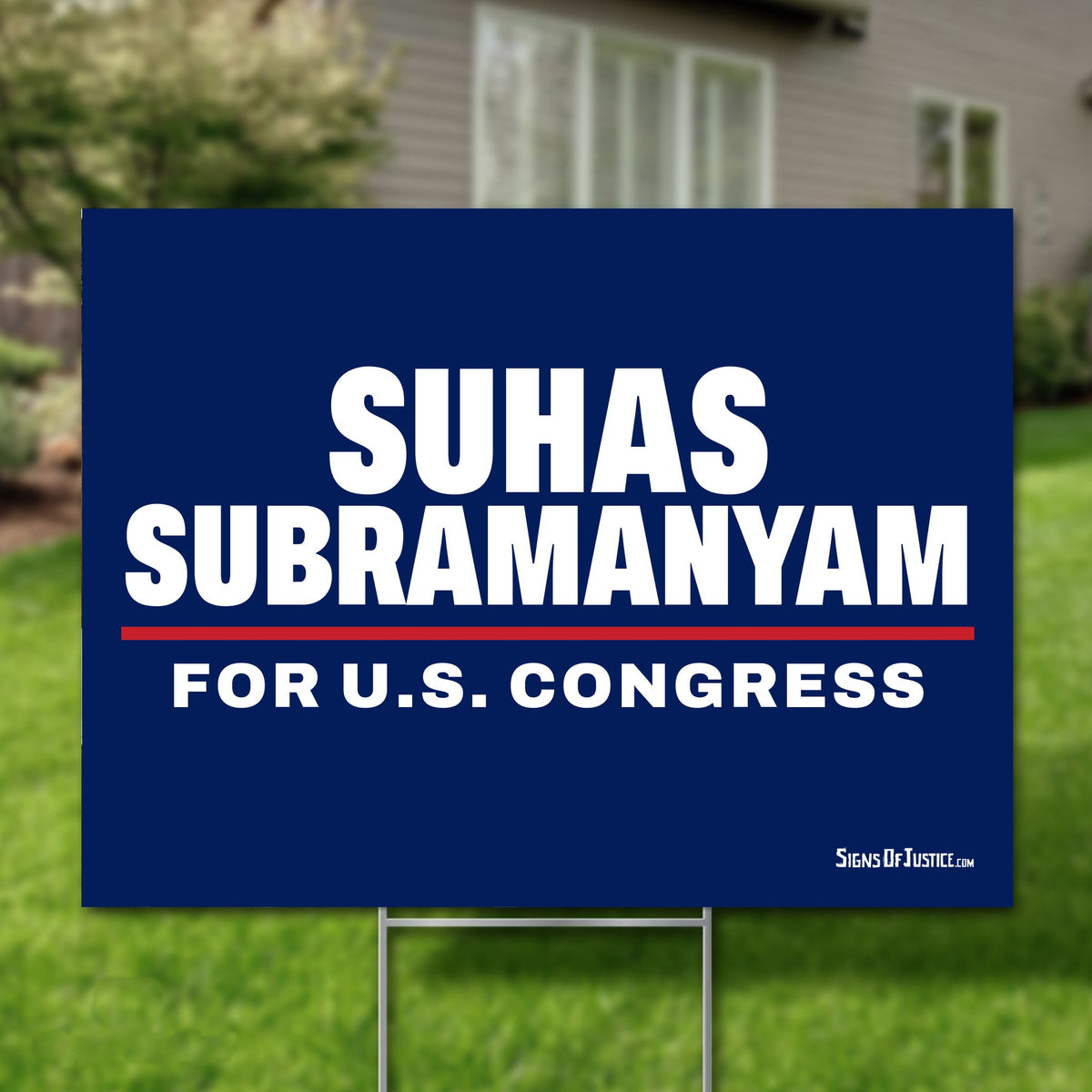 Suhas Subramanyam 24"x18" yard sign