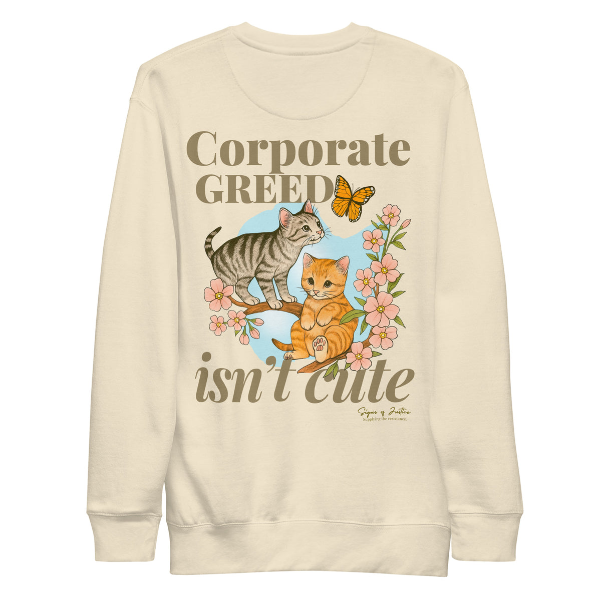 "Corporate Greed" Unisex Crewneck Sweatshirt