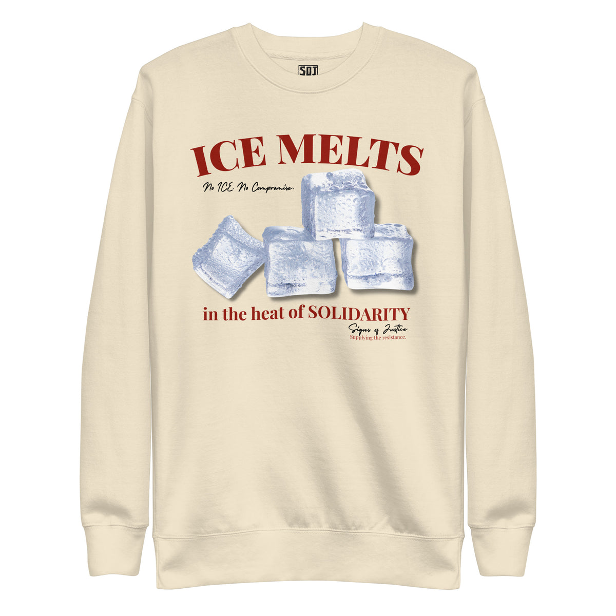 "No ICE" Unisex Crewneck Sweatshirt (Front Only)