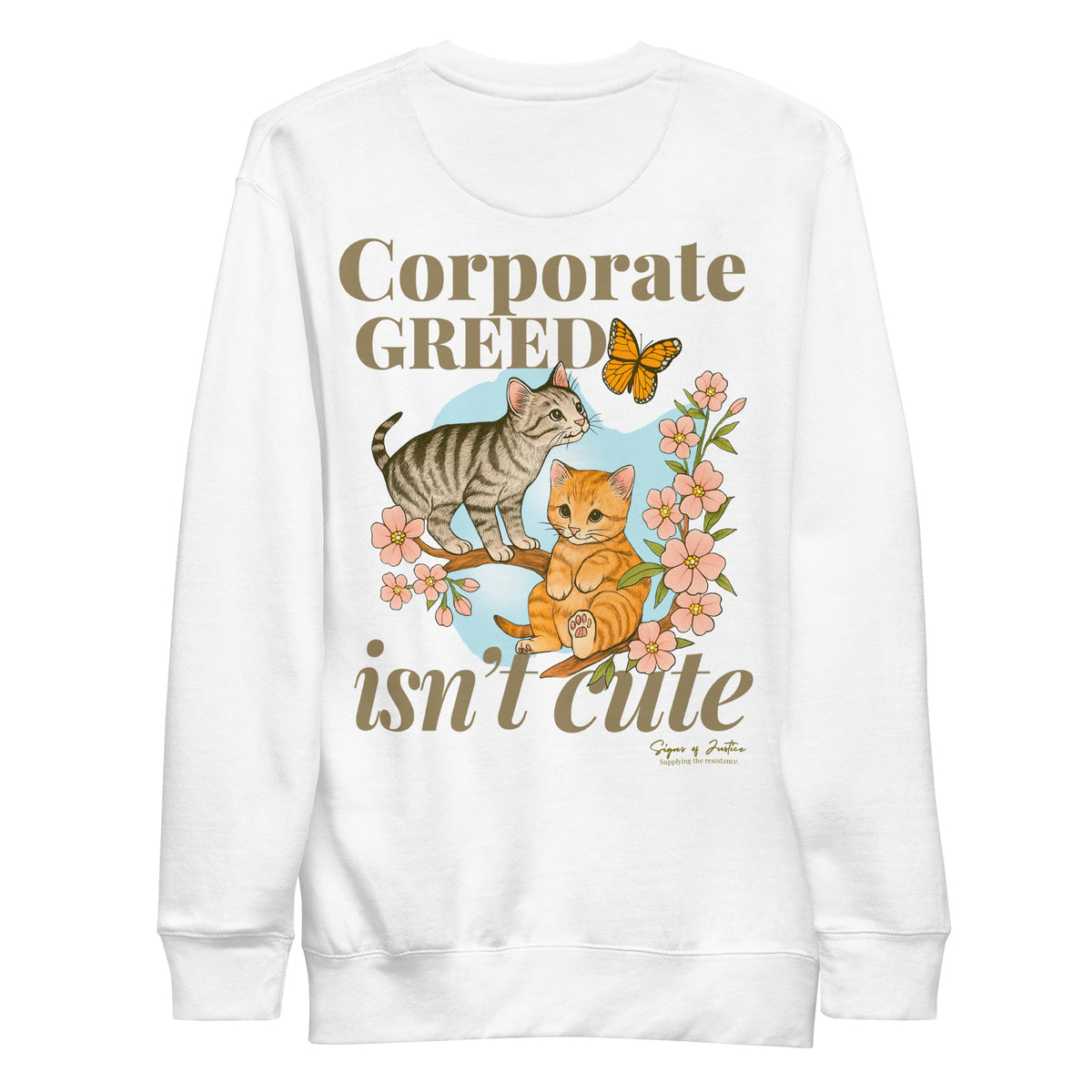 "Corporate Greed" Unisex Crewneck Sweatshirt