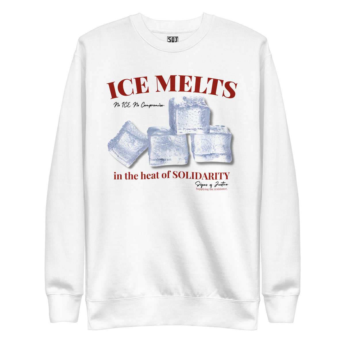 "No ICE" Unisex Crewneck Sweatshirt (Front Only)