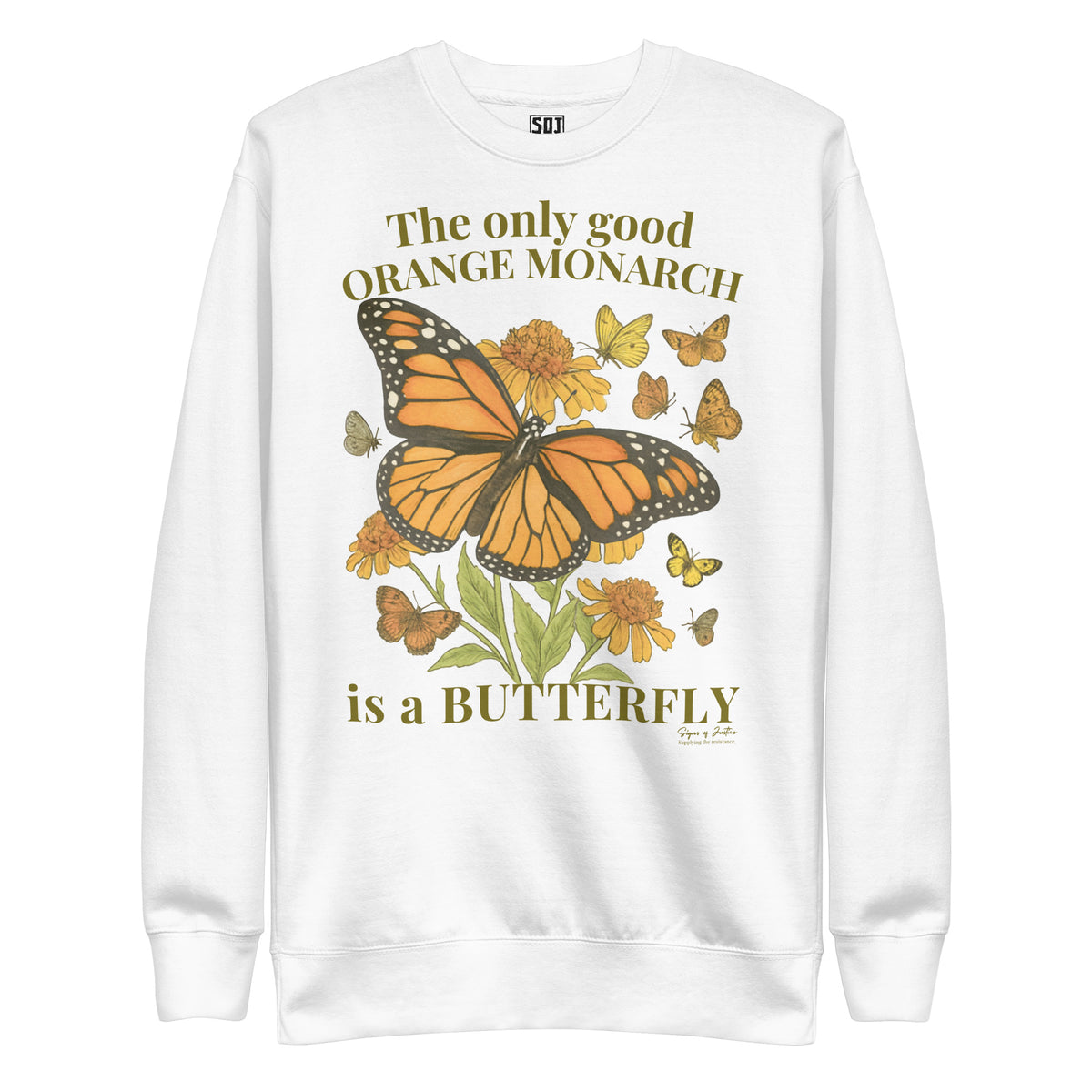 "Good Monarch" Unisex Crewneck Sweatshirt (Front Only)