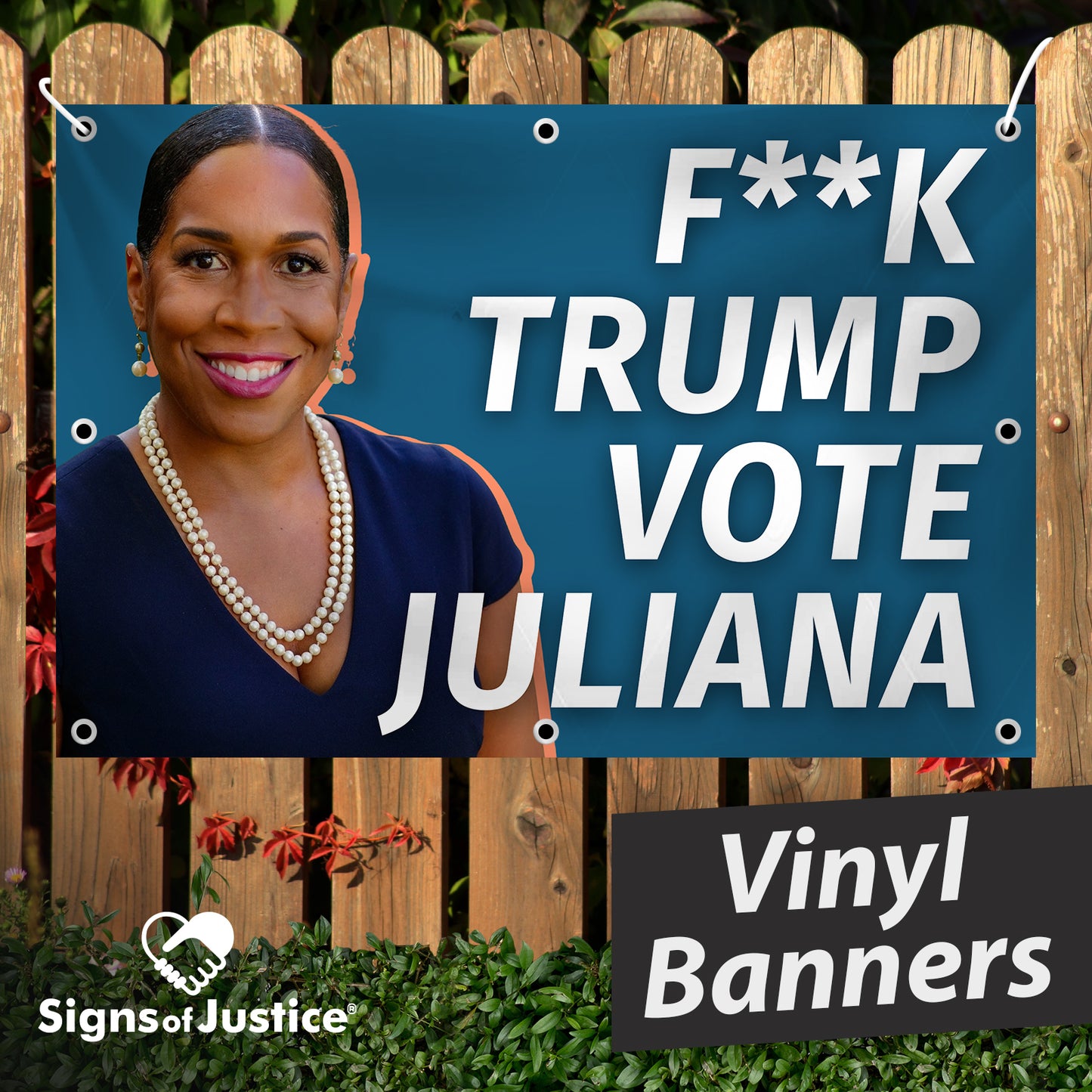 "Vote Juliana Stratton" Vinyl Banner